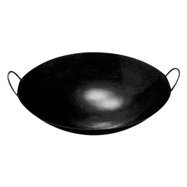GOLDEN SUPPLIES IRON WOK WITH CURVED RIM 19 INCH