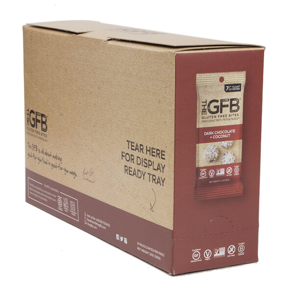 THE GFB GLUTEN FREE BAR DARK CHOCOLATE COCONUT BITES